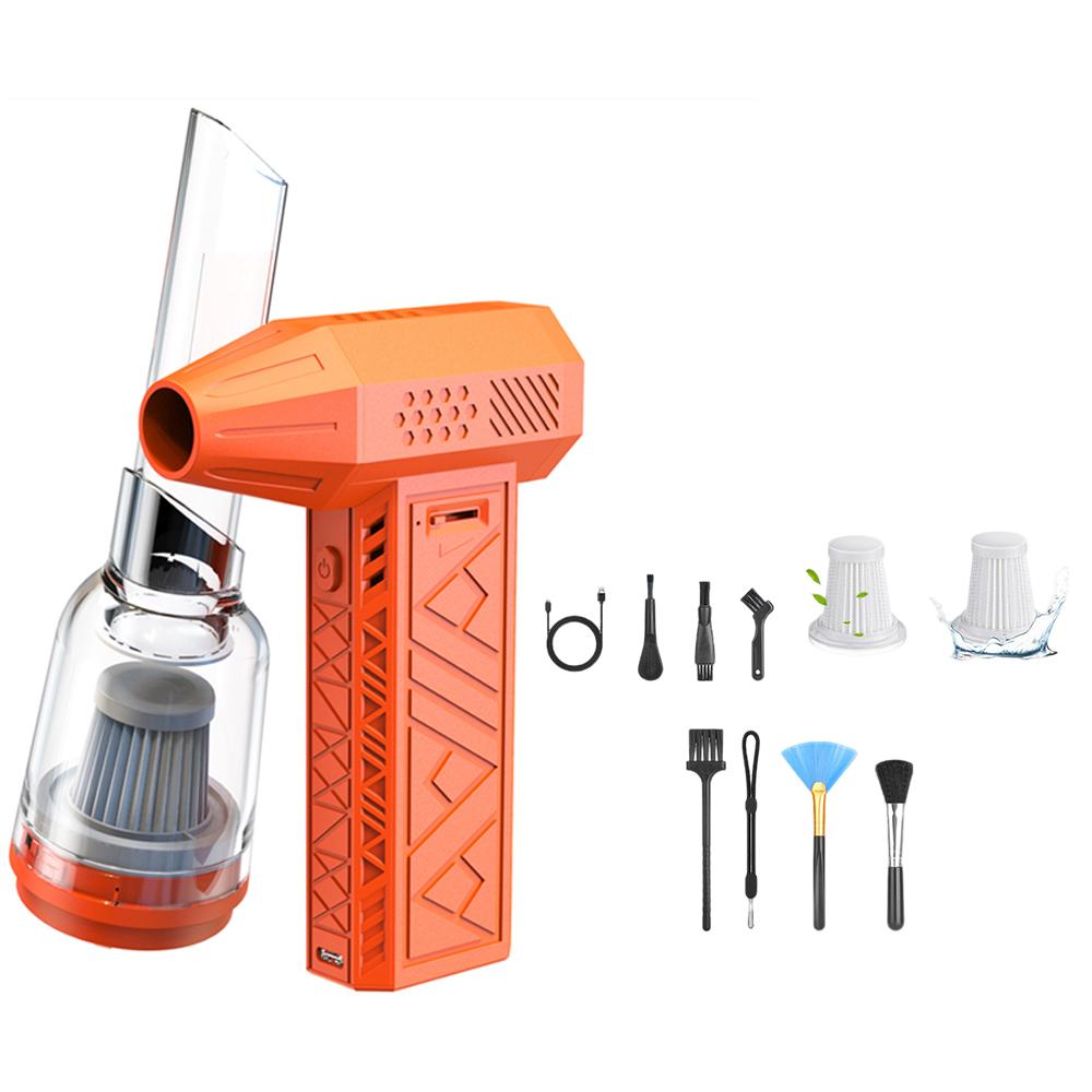 

880000 RPM Electric Air Blower Turbo Jet Fan Brushless Motor High-Speed Turbo Violent Fan USB Rechargeable Powerful Dust Blower оранжевый