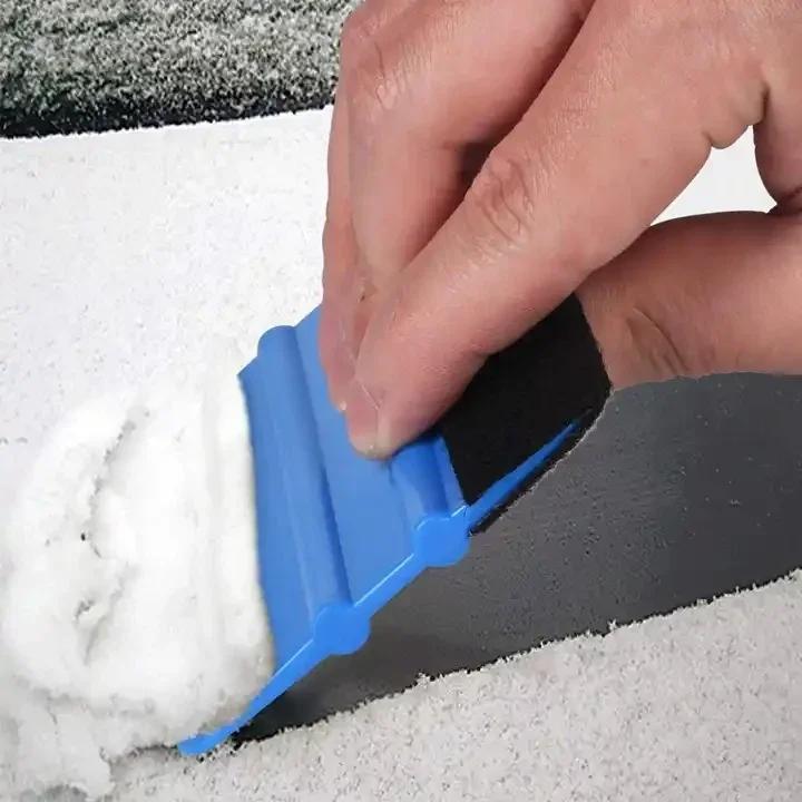 1pcs Car Decals Squeegee Vinyl Wrapping Spatula Edge With Scratch-free Suede Felt Window Film Lights Film Scraper Tool