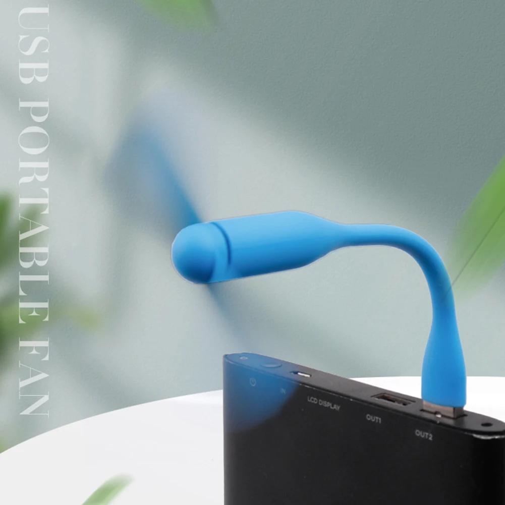 1/2PCS Flexible Mini USB Fan For Power Bank Notebook Computer Portable  Mobile Phone USB Fan Summer Outdoor Travel Cooling Gadge