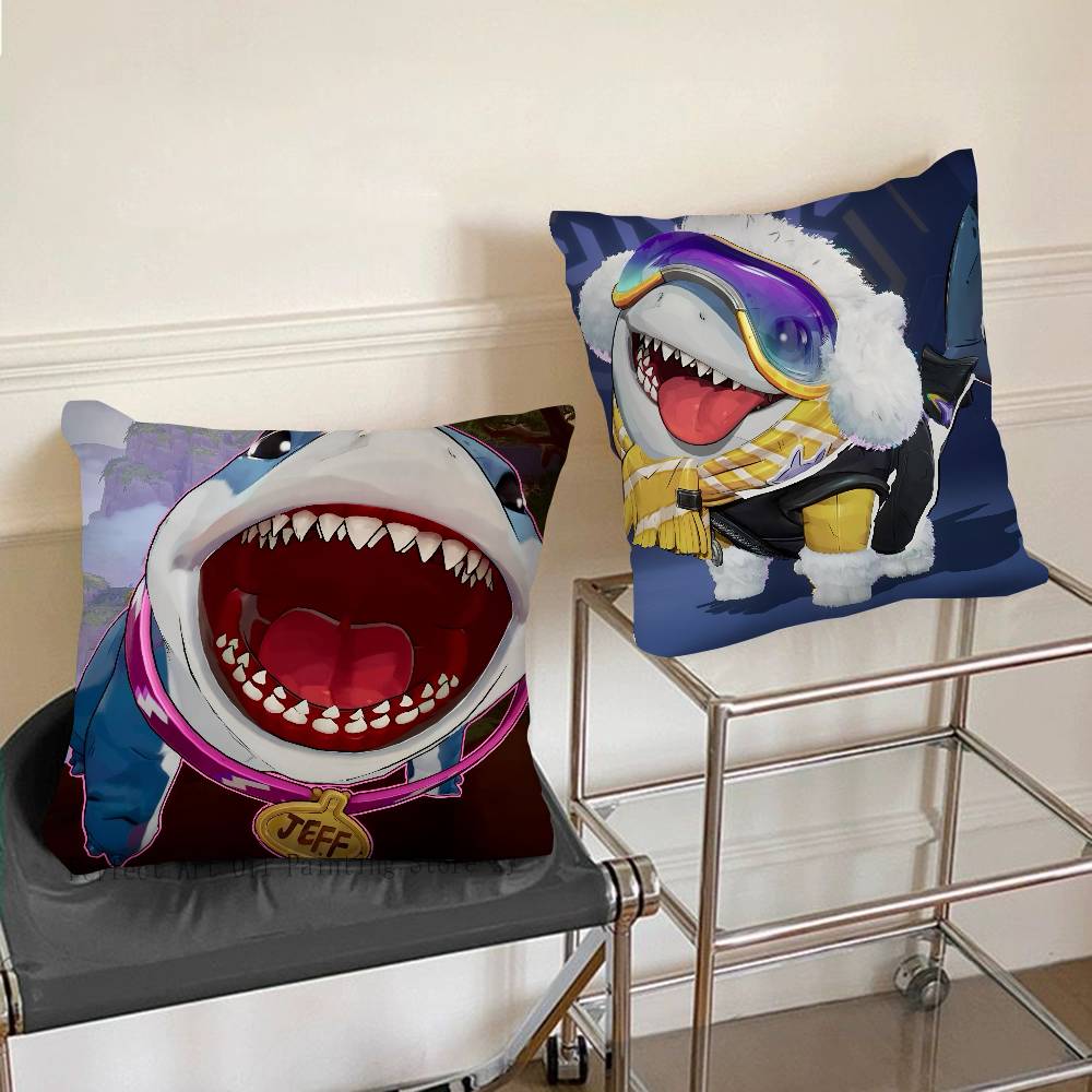 1pc J-Jeff The Land S-Shark Pillow Case Fashion Square Pillowcase Bedroom Sofa Room Ins Decoration Leisure