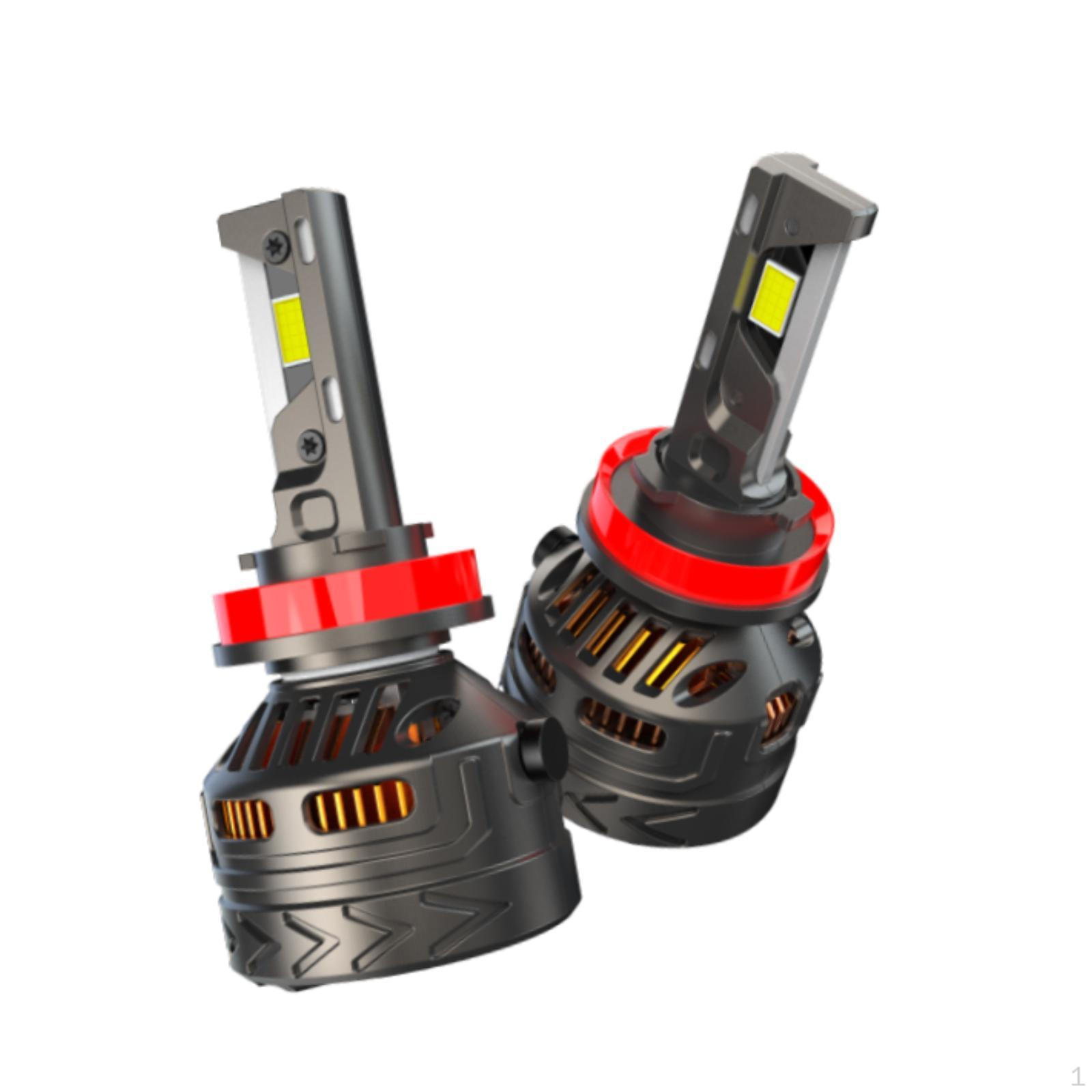 

2 Pieces LED Fog Light Bulbs Plug and Play Replacement Automotive Accessories Easy Installation H11