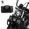 Stylish Faux Fur Front Motorcycle Handlebar Bag Punk Retro Cruiser Accessory Harley Scooters