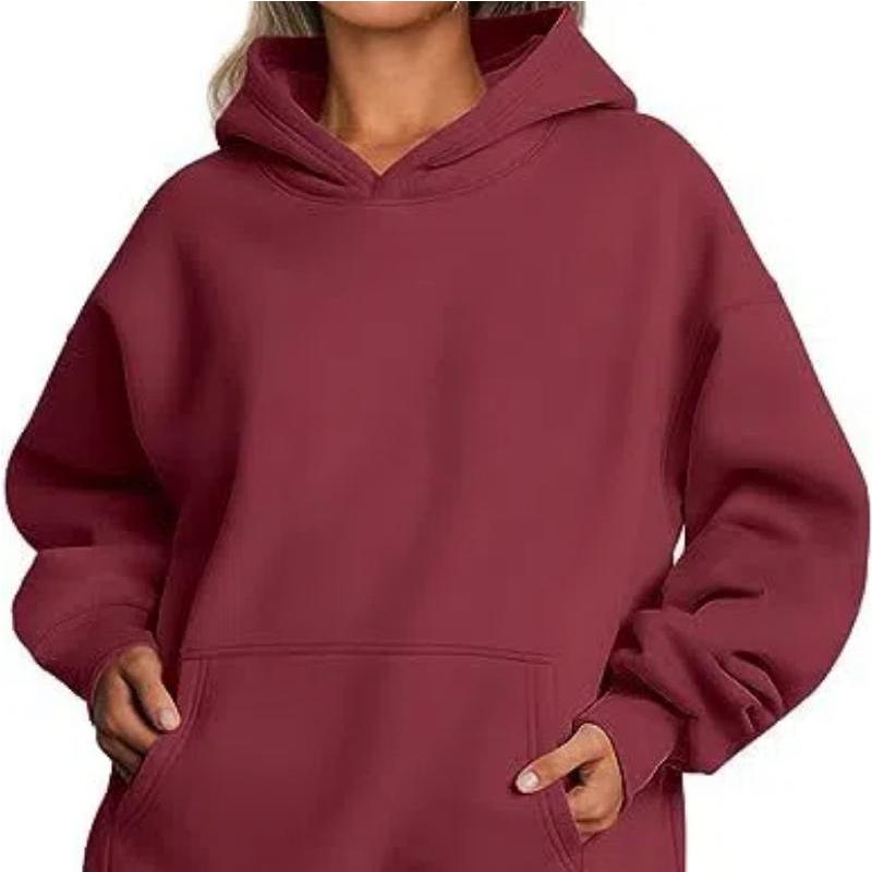 

Women s Oversized Casual Hoodie Sweatshirt with Front Pocket - Cozy and Stylish Pullover Hoodies Fleece Swe XXXL червоний