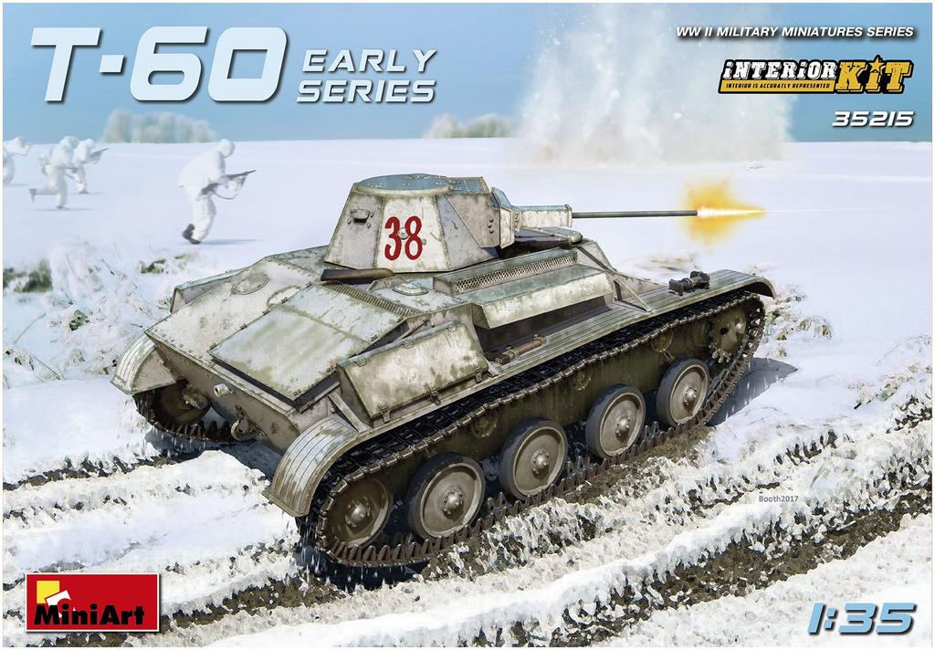 MiniArt Scale Soviet Army Early Model Full Interior Plastic Model Kit MA35215 1/35 T-60