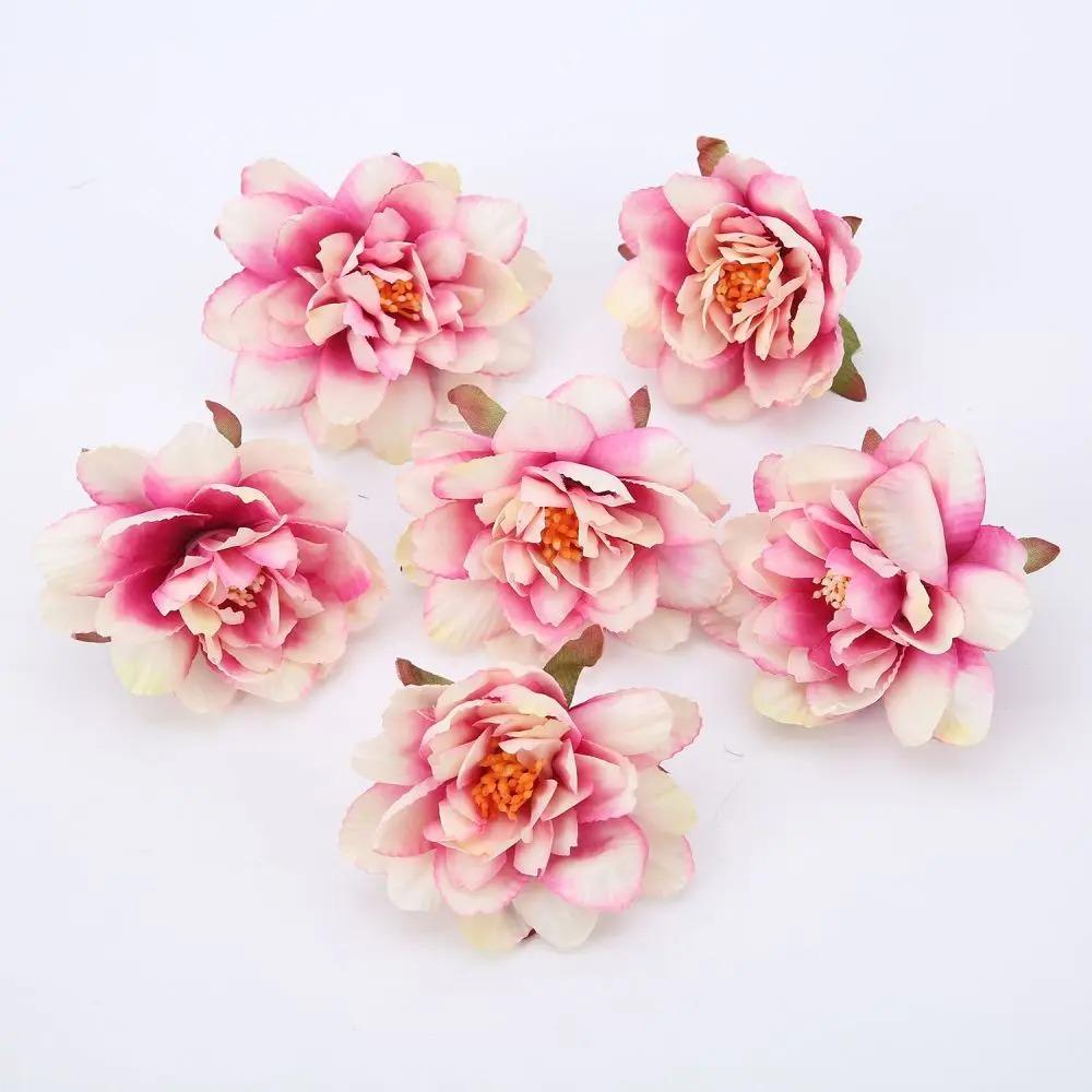 5/10Pcs Artificial Flower Heads Autumn Rose Home Decoration Outdoor Garden Wedding Decor DIY Wreath Gift Box Accessories