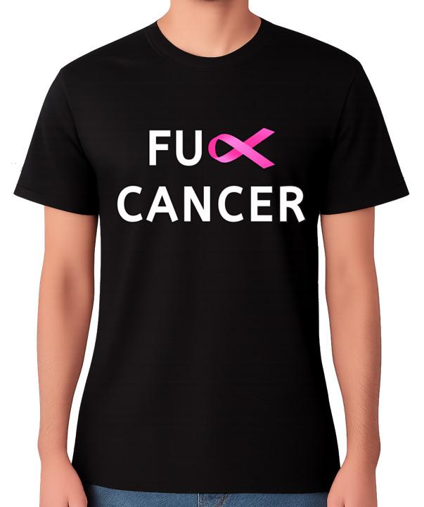 F#ck Cancer T-Shirt Pink Ribbon Breast Cancer Awareness Unisex Tee 3XL