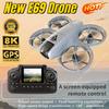2026 E69 Mini Dronă cu Flux Optic Camere Optice Duble 8K cu Control pe Ecran WIFI 5G Evitare Inteligentă a Obstacolelor la 360° Quadcopter Fără Perii