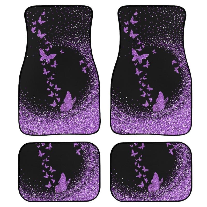 Butterfly Full Print Car Floor Mat Four-Piece Floor Mat Car Truck Universal