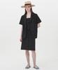 JUN BY JUN K Button Linen Skirt_Black