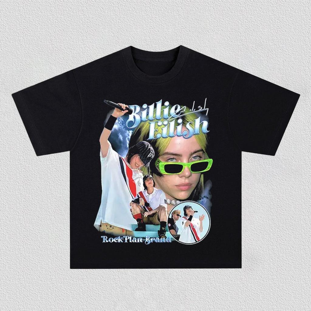 Billie Eilish Y2k Graphics 100cotton Unisex Shirt 2026 New Oneck Short Sleeve Unisexs Womens Fashion Hiphop Tshirt Fan Gifts