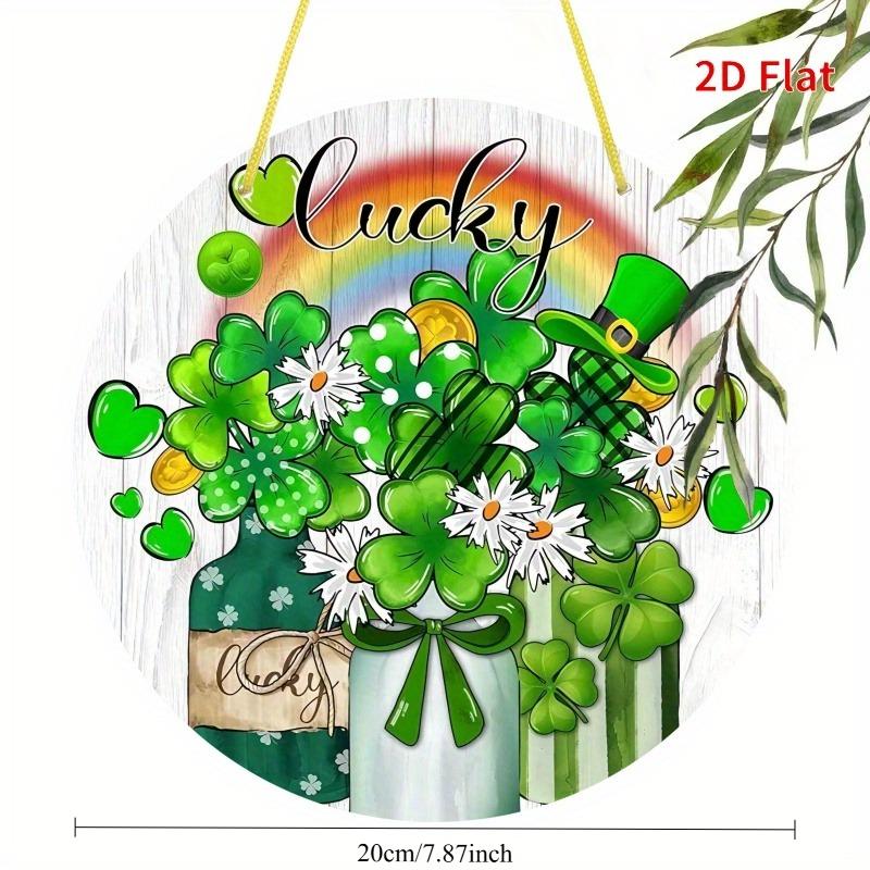 2D Flat Acrylic Lucky Clover Decoration, Indoor and Outdoor Decoration - No Battery/electricity Required, Shop Decoration, Durable Outdoor Decoratio