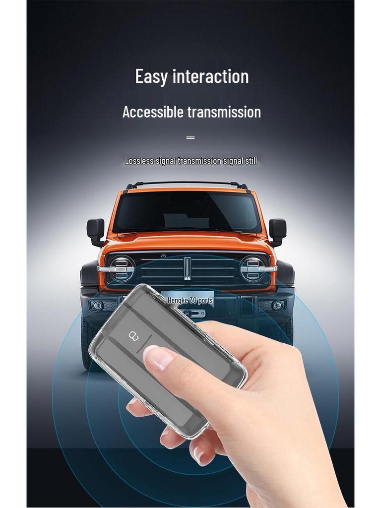 Great Wall WEY VV7/VV5S/Tank 300/VV6/Macchiato Full-Cover Transparent Car Key Shell