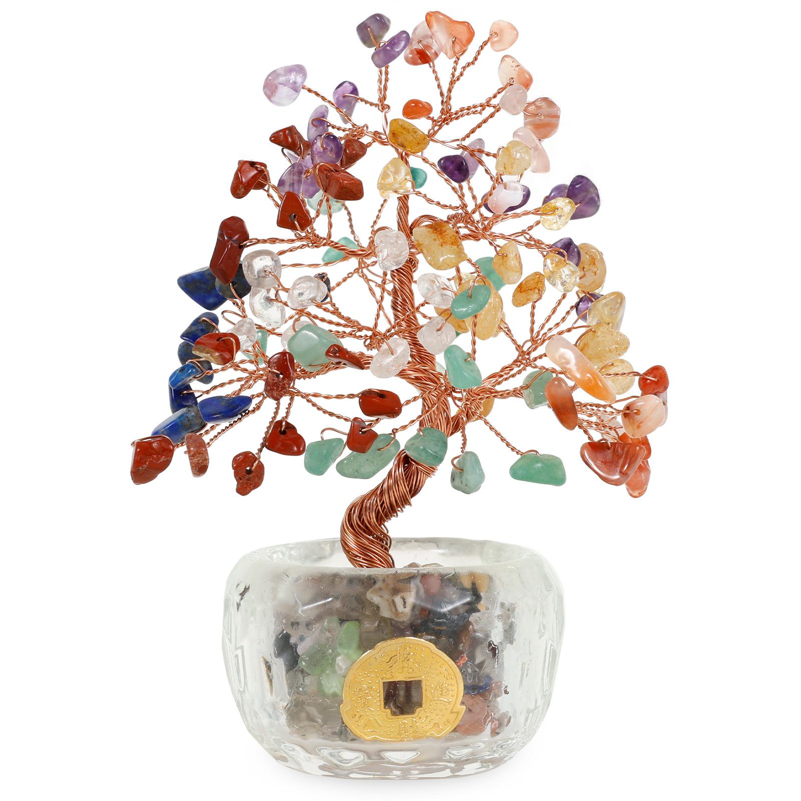 

Faux Crystal Tree Creative Crystal Tree Life Bonsai Decor Crystals Stones Get Rich Trees for Office Living Room Home Decoration