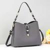 Womens Large Capacity Pu Water Bucket Bag With Zipper Closure For Daily Use
