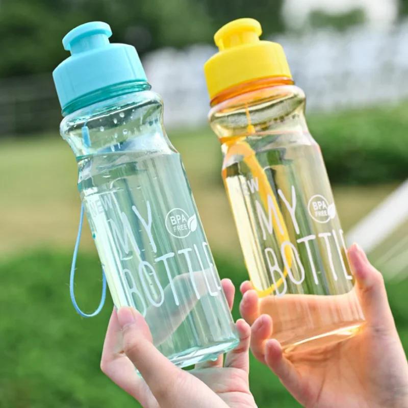 500ML Water Bottles Portable Sport Cup for Drinking Kitchen Tools Transparent My Bottle for School Gym Travel Dropshipping