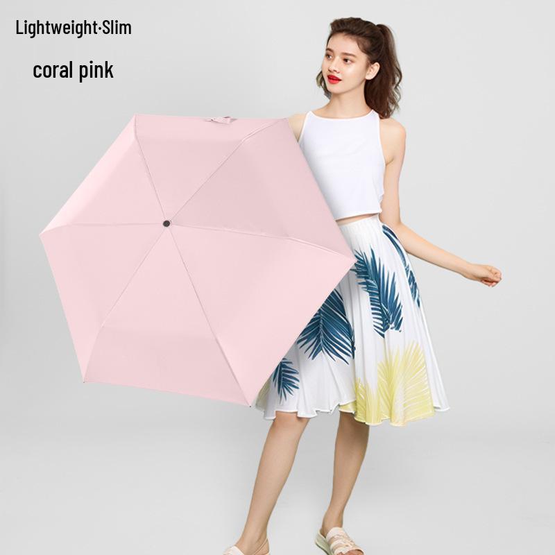 Ultra-light Carbon Fiber Sun & Rain Umbrella - Lightweight, Three-fold, UV Protective Parasol.