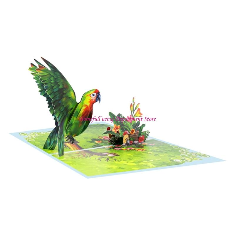 Mother’s Day Greeting Card Handmade 3D Flower Bird Greeting Card with Envelope