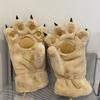 1 Pair Winter Women Bear Palm Paw Plush Gloves Lovers Plushclaw Glove Fluffy Cat Paw Full Finger Gloves Contains Plush Inside
