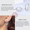 Original 925 Silver Hoop Earring Zirconia Irregularity Stud Earring For Women Engagement Birthday Jewelry Gift