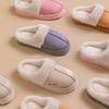New cotton slippers autumn and winter warm and velvet thick-soled indoor home bag head couple fluffy slippers shoes