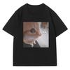 Grappige Kat Meme T-shirt Grappig Grafisch T-shirt voor Kattenliefhebbers Schattige Humor Cadeau Kleding Mode Hip Hop Oversized T-shirts Mannen Vrouwen