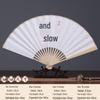 Chinese Style Blank Xuan Paper Folding Fan - Calligraphy Fan for Men & Women