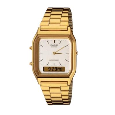 CASIO Herren Vintage Retro Uhr Original Neu Metalluhr AQ-230GA-9DMQ
