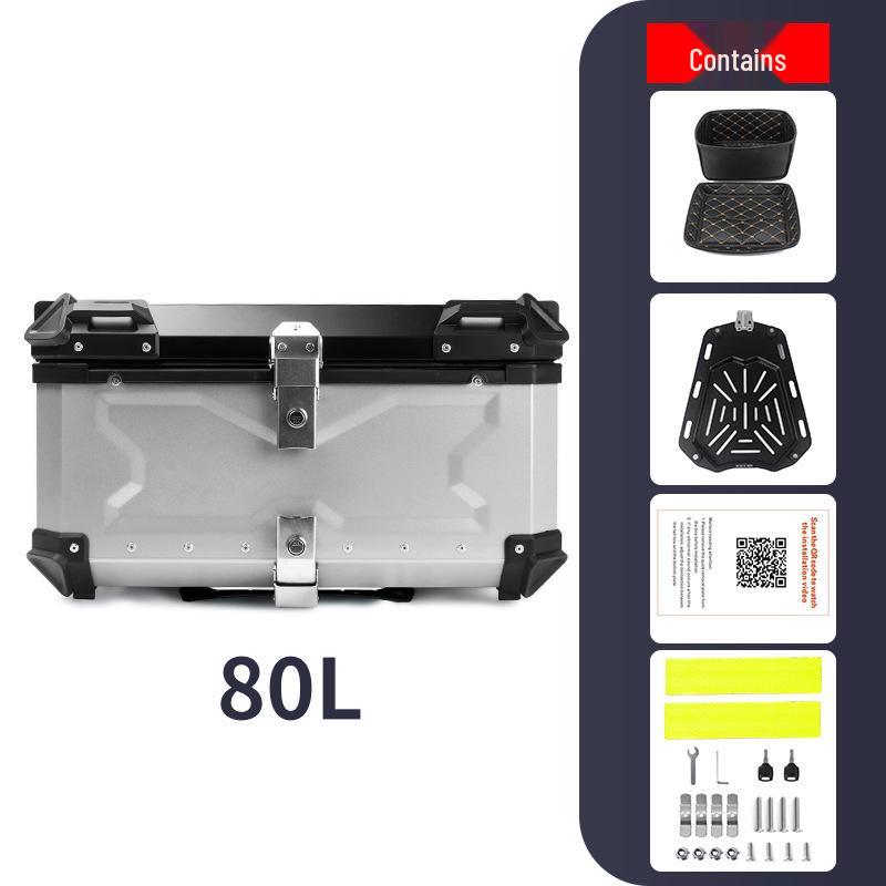 Quick Release Aluminum Motorcycle Tail Box - Available In 28L To 100L Capacities
