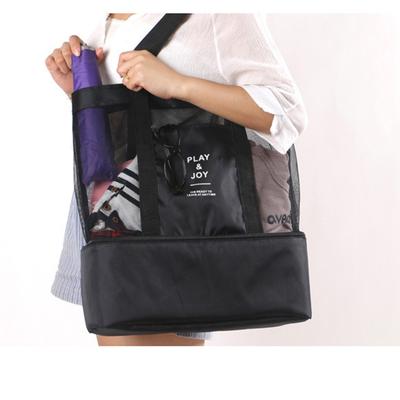 Nouveau sac d'isolation thermique, sac à déjeuner portable, sac à bandoulière utile, sac de pique-nique isotherme, sac fourre-tout de plage en maille, stockage de nourriture et de boissons