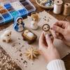 Kerststal DIY Kralenpakket, Schattige 3D Maria Jozef Kindje Jezus Kralen Knutselset, met Kleurrijke Kralen Accessoires, Heilige Familie Kralen Kunst Project voor Beginners