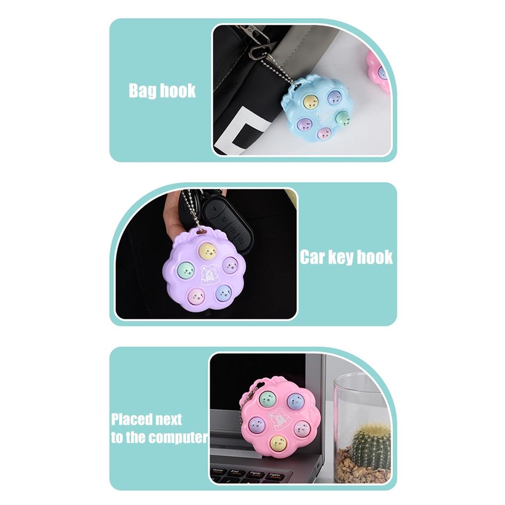 Hamster Decompression Toy Keychain Adults Children Interesting Playing Prop Pressure Reducing Toy Keyholder Keyring Plaything