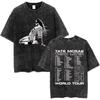 Tate McRae Graphic T Shirt Washed Black Y2K Streetwear Unisex Tee S-XXL
