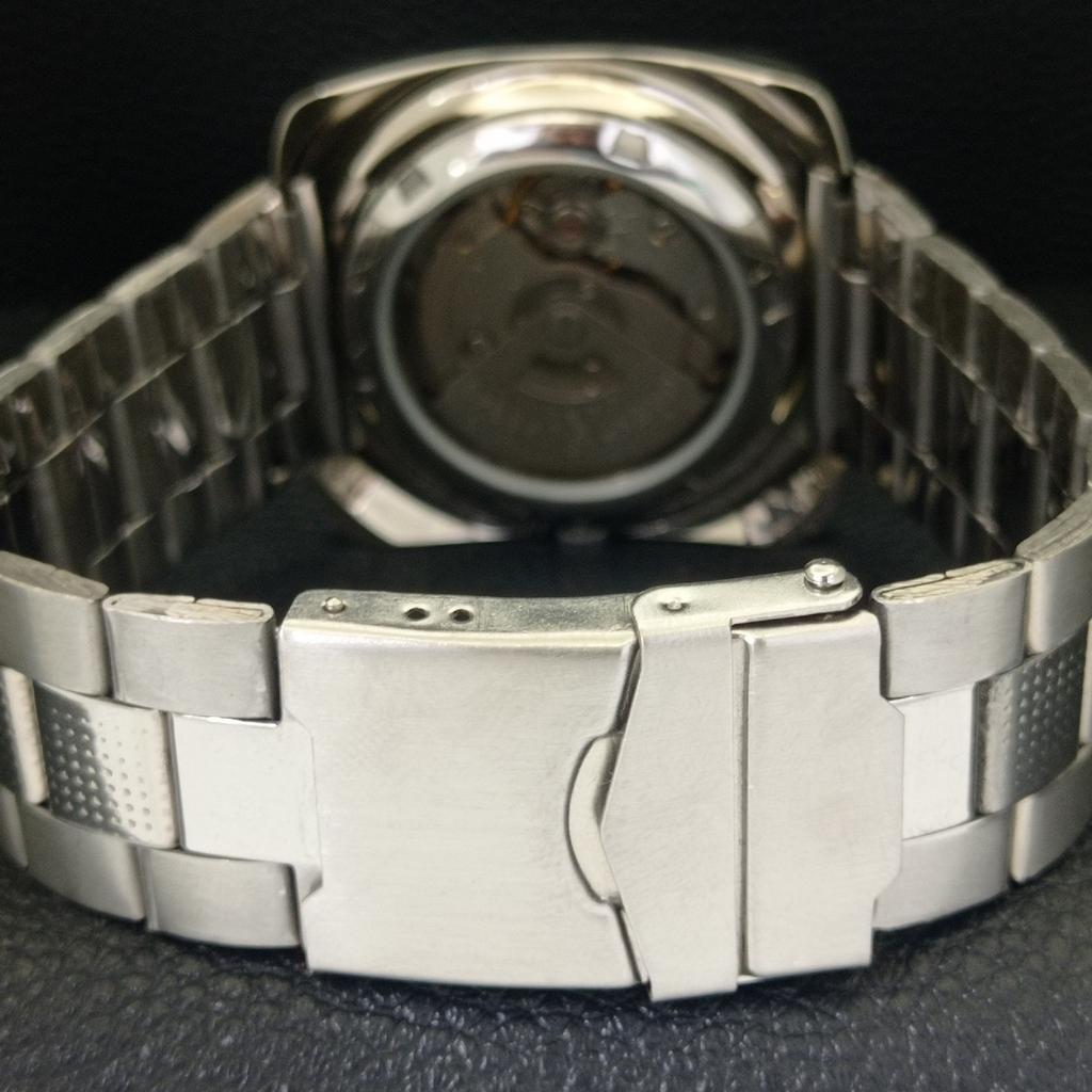 USED VINTAGE ORIENT AUTOMATIC 46943 JAPAN MENS BLACK COLOR DIAL WATCH A702241-5 R123-a702241