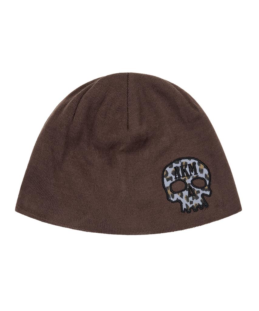 AAKAM Skull Beanie (Brown)