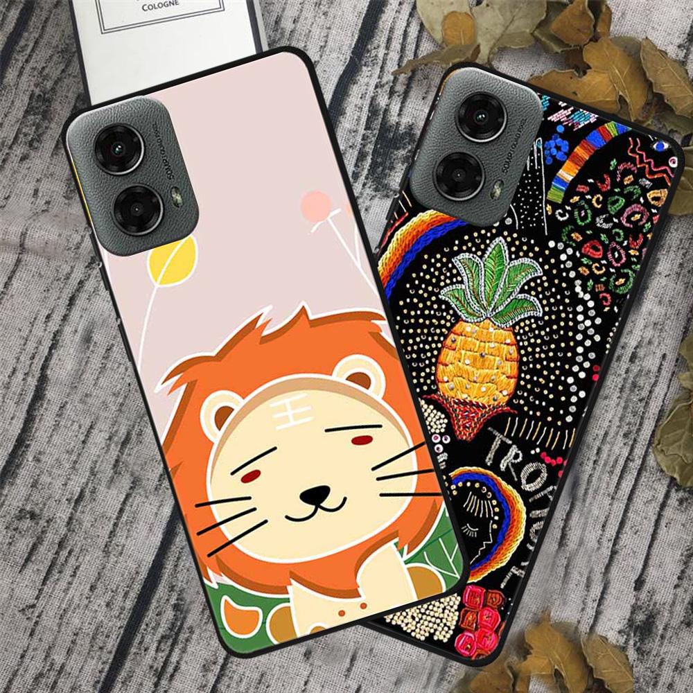 Pro Motorola Moto G 5G (2024) Pouzdro Měkký TPU Vzor Kryt na telefon