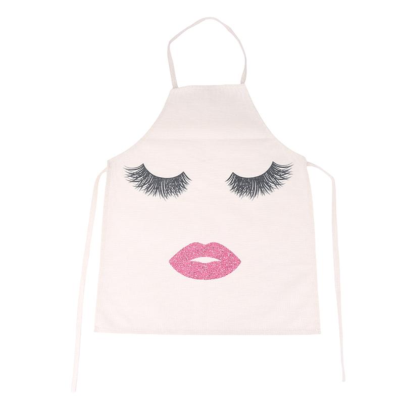 1PC Bronzing Eyelash Pattern Apron Eyelash Extension Tools Cotton Grafted False Eyelash Apron Cleaning Kitchen Apron Bib