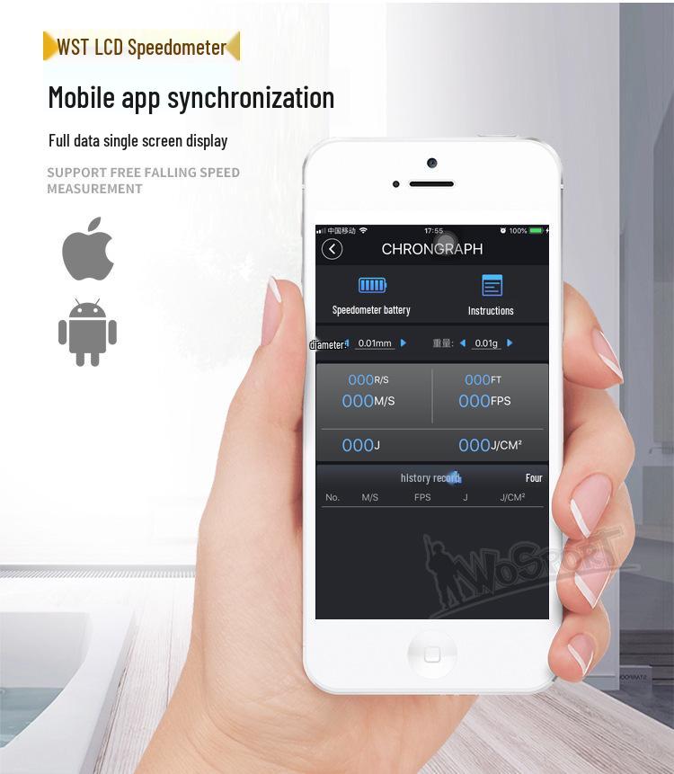WST Bluetooth Speedometer with LCD Display & Multi-Language Support