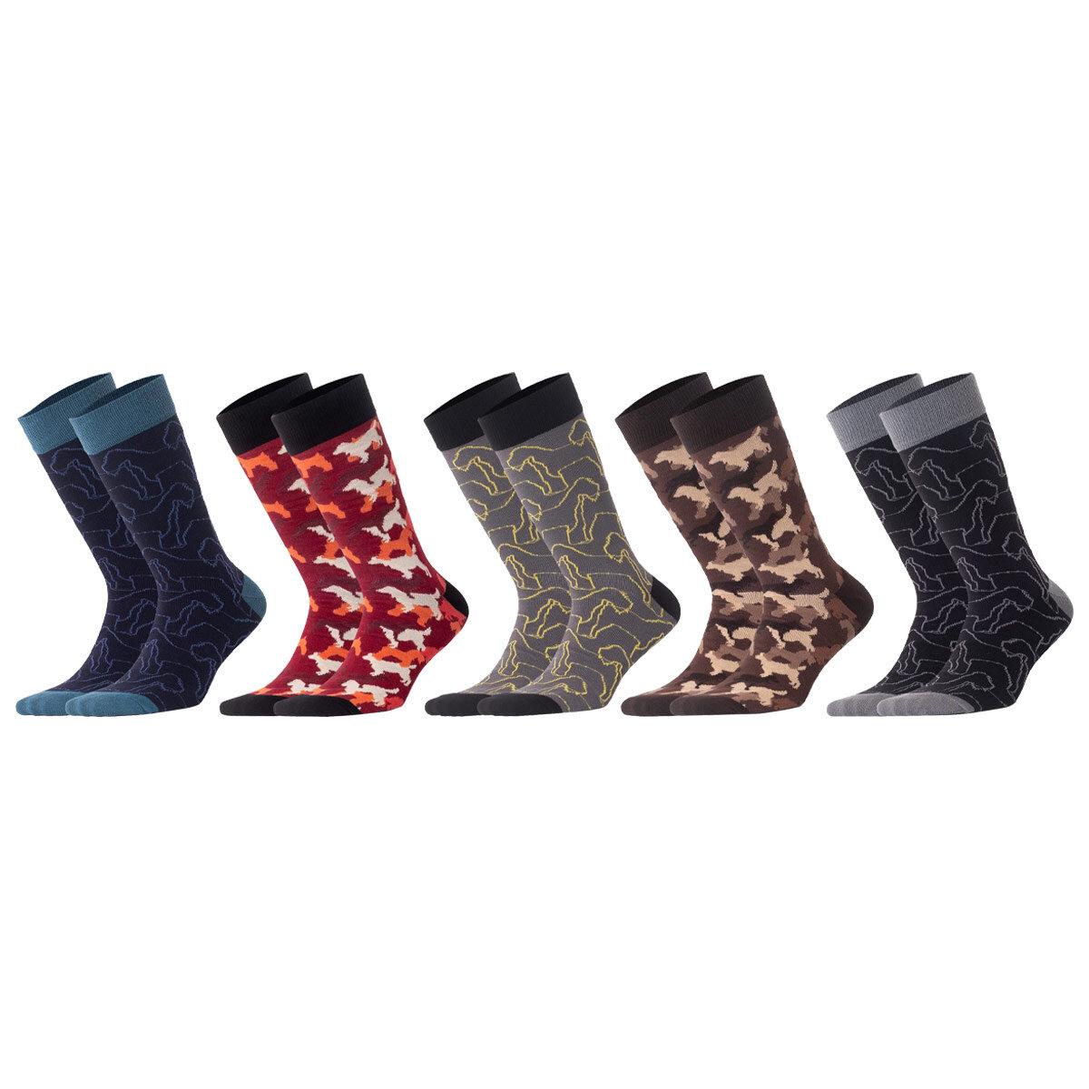 

Biggdesign Mens Cotton 5-Pair Pack Patterned Socks, платье до щиколотки и повседневные носки для мужчин, крутые объемные носки для экипажа, размер 8-12 разноцветные