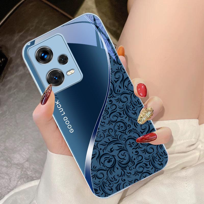 Vzor Gradient Černý Pro Xiaomi 14 Ultra 13 Lite Redmi Note 13 11 Pro 12 Plus Poco X6 3 Pro F4 6 GT Tvrzené Sklo Pouzdro na Telefon