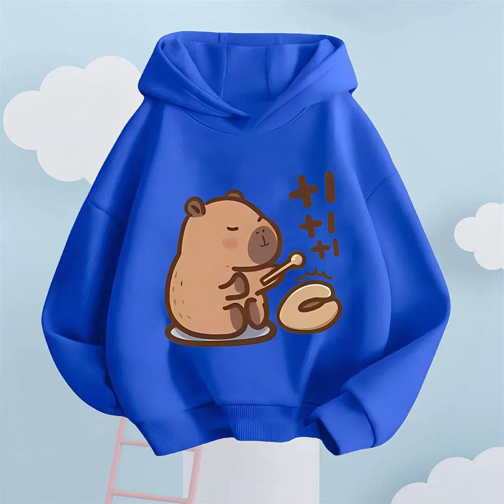 

Креативная детская спортивная одежда с рисунком медведя для осени и зимы, повседневная и удобная для девочек. Спортивная одежда с капюшоном в мультяшном стиле 100