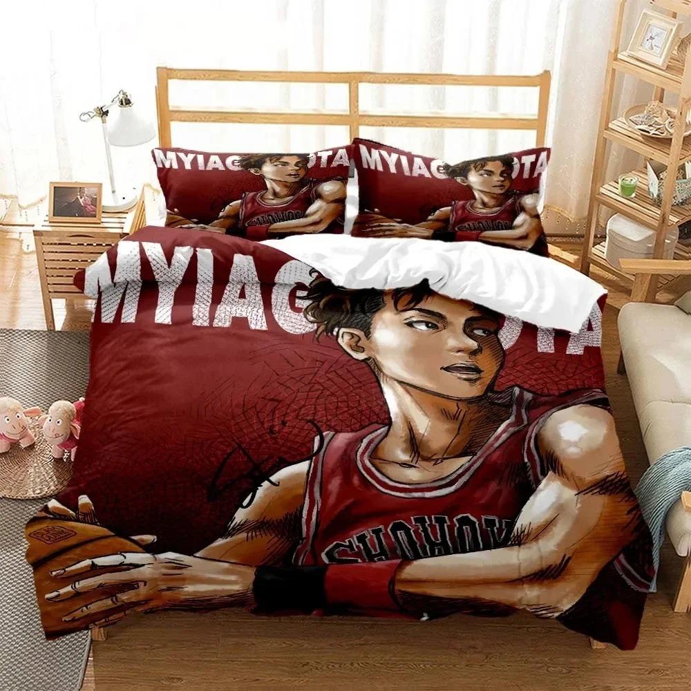 Elegant Durable king Queen Quilt Comforter 3D Printing Slam Dunk Anime Bed Size Boys Adult