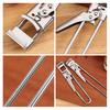 Yousheng 2 Pcs Adjustable Jar Lid Opener Stainless Steel Can Opener Multifunctional Bottle Jar Lid Gripper for Arthritis Weak Hands Manual Accessories