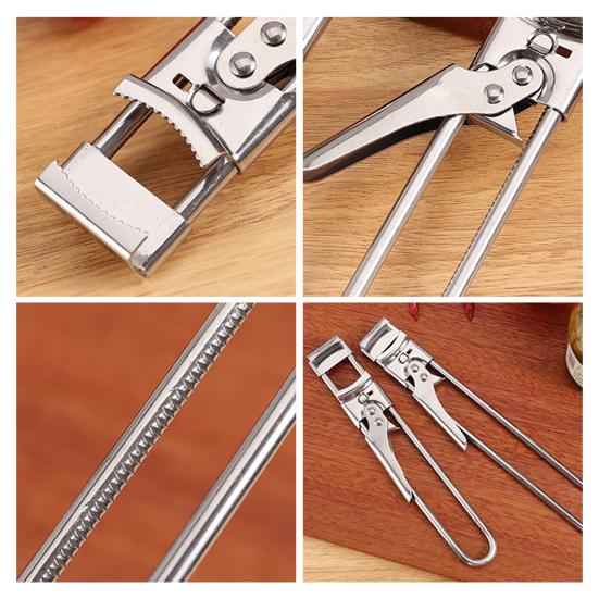 Yousheng 2 Pcs Adjustable Jar Lid Opener Stainless Steel Can Opener Multifunctional Bottle Jar Lid Gripper for Arthritis Weak Hands Manual Accessories