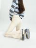 Women's High-Waist Fleece Flare Pants – Floor-Length, Loose Fit, Autumn/Winter Fashion
