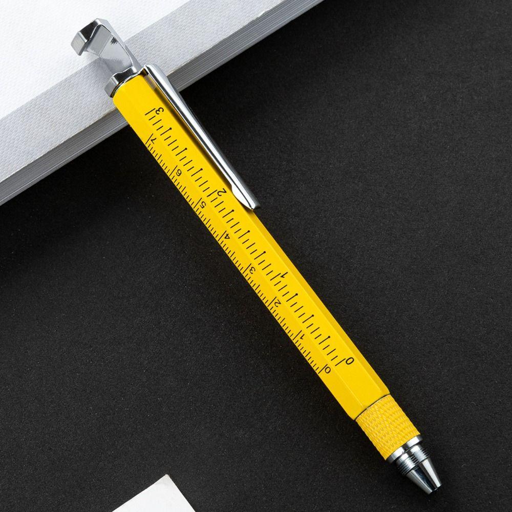 Portable Multi-function Tool Pen 7 in 1 Handheld Screwdriver Tool Measure Technical Ruler  Writing