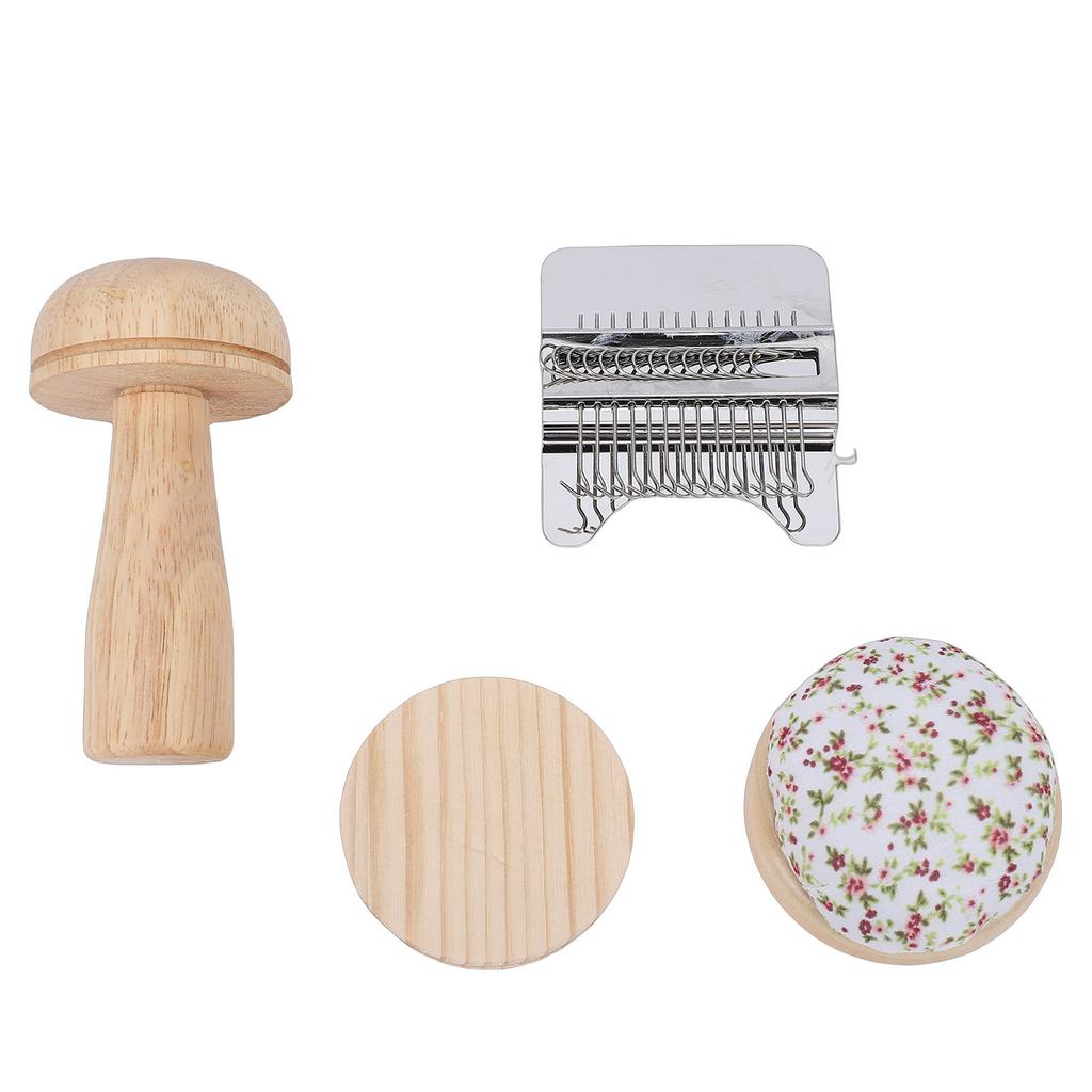 Mini Darning Tool Kit DIY Weaving Repair Tool Knit Patch Set with 50 Threads for Mending Socks Jeans Sweaters