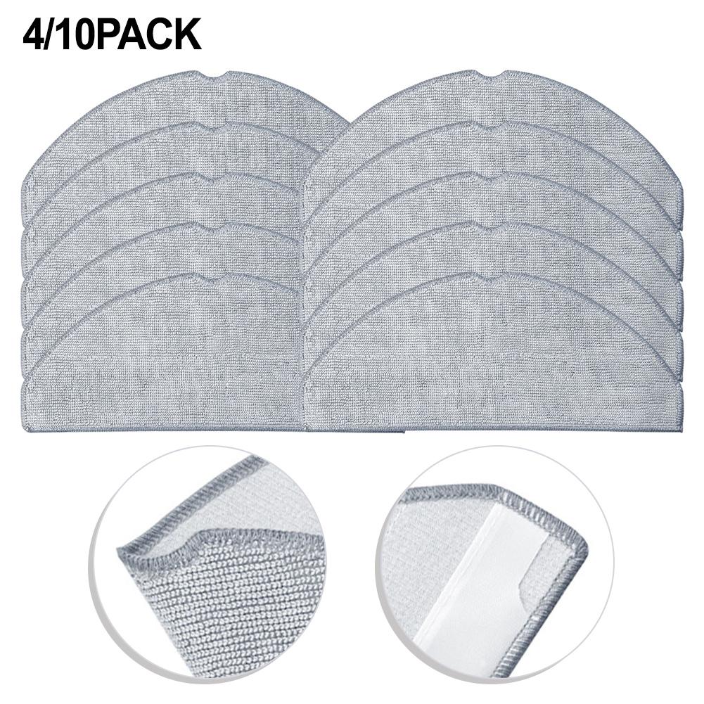 Mop Cloths Compatible with For MiWhole M9 Lite Robot Vacuum Cleaner Microfiber Material Available in Packs of 4 or 10