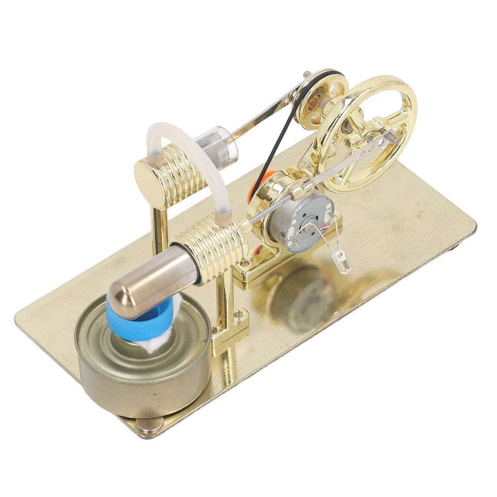 Stirling Engine Motor Model Easy Assemble Electricity Generator Science Educational Toy Golden
