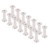 100 Sets Rivet and Screw Stainless Steel M2.5 Flat Round Head Rivet Stud Fastener Set for Leather Crafts Decoration
