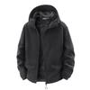 Men's Trendy Fleece Hooded Jacket: Warm, Thick, Casual Outdoor Coral Fleece for Autumn and Winter.